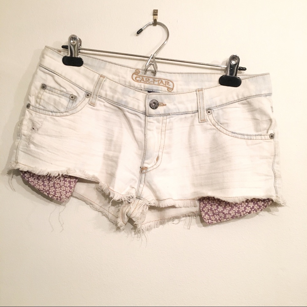LF | Car Mar cut off denim shorts